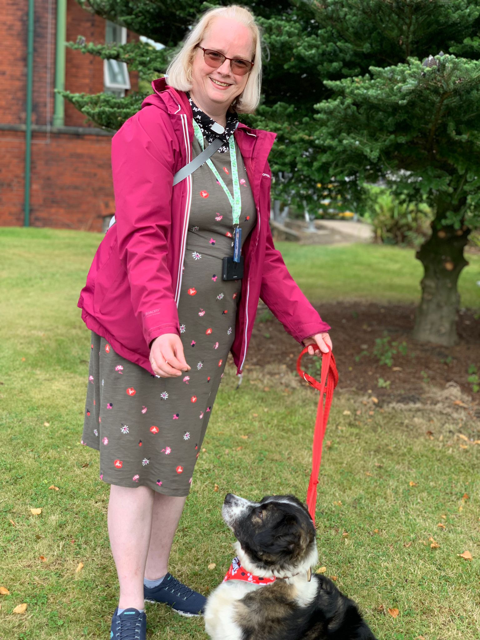 Catherine and Tandal outside Royal Bolton Hospital