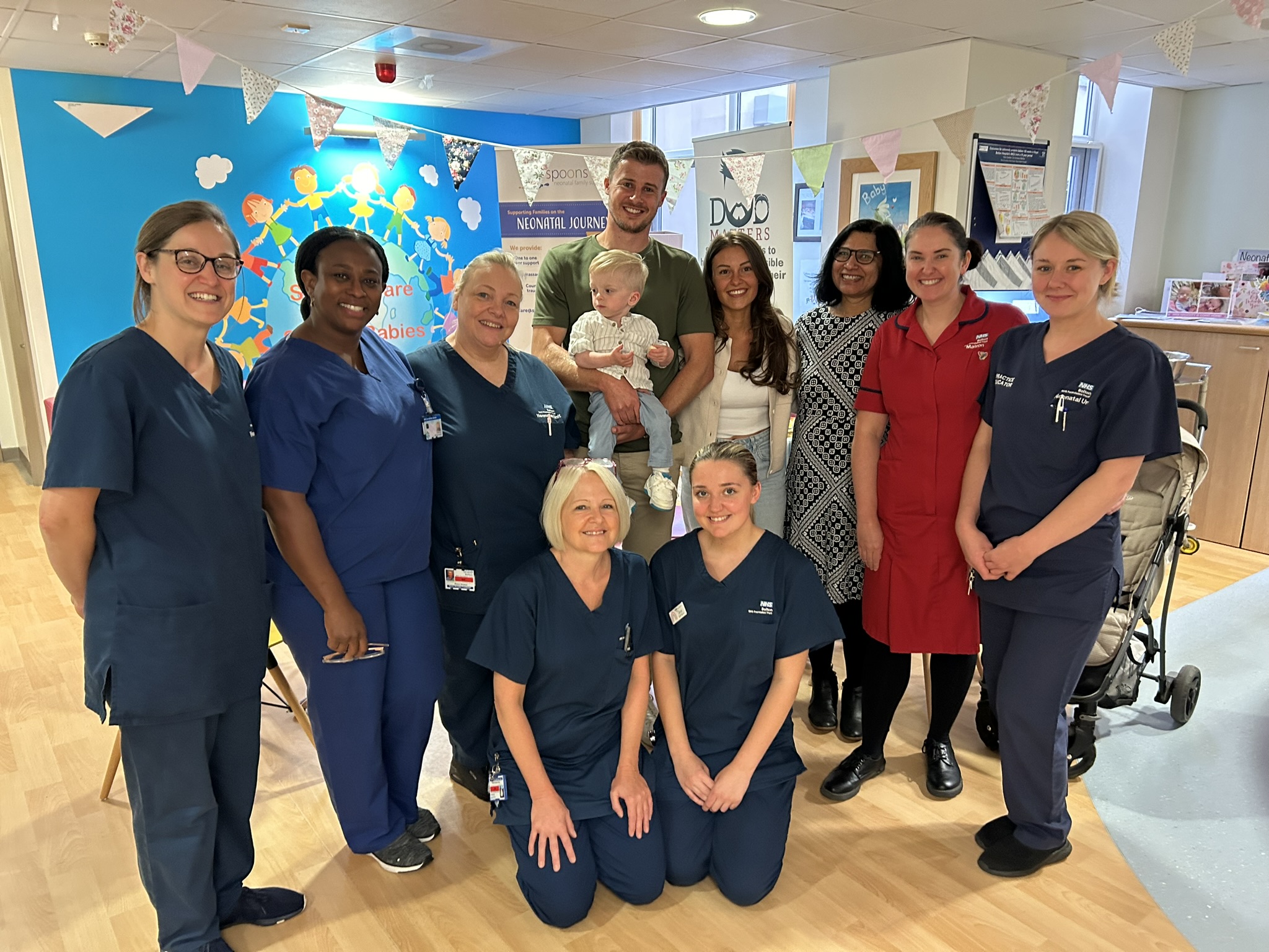 Chloe, James and Jude reunited with NICU team